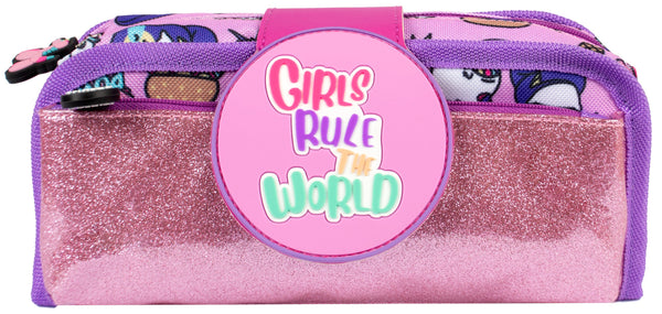 Trousse scolaire avec patch en silicone – Girls Rule