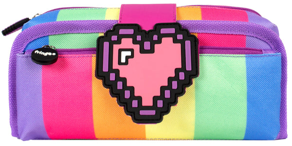 Trousse scolaire avec patch en silicone – Pixel Heart for | Fringoo