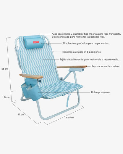 Silla plegable playa azul - ODIN