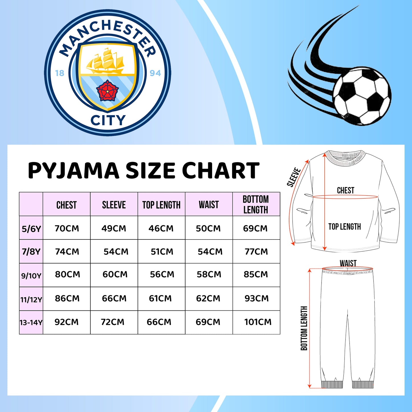 Manchester City F.C. Personalized Pajamas