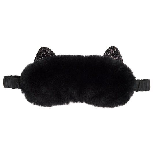 Masque de sommeil – en peluche chat – chat noir