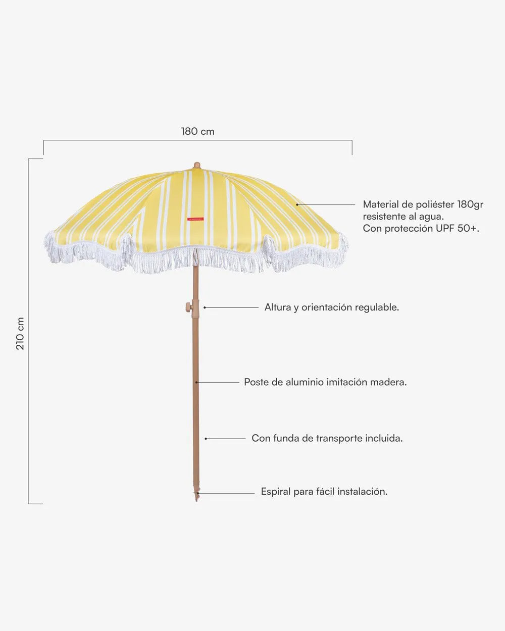 Yellow outdoor parasol - KEIRA