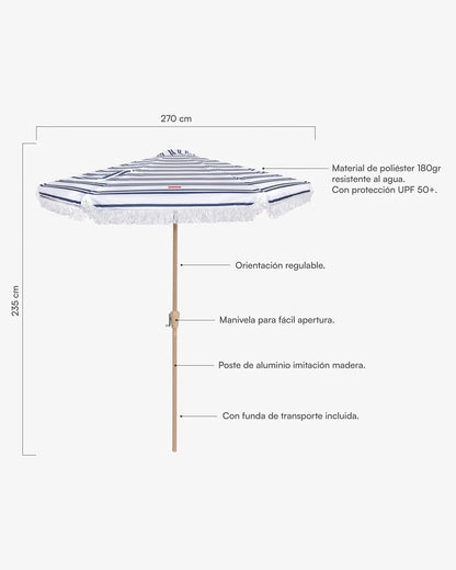 Sombrilla exterior azul - DORIA
