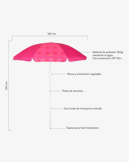 Sombrilla exterior fucsia - CYNDI
