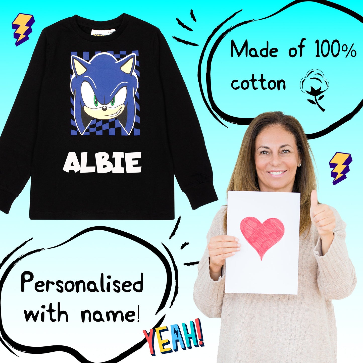 Sonic THE HEDGEHOG Pyjama For enfant