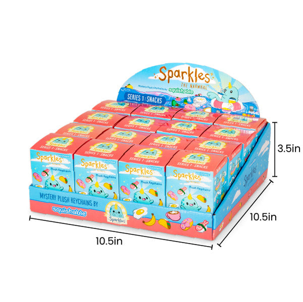 Blind Box Squishable – Sparkles le Narval, Série 1 « Snacks »