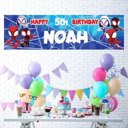 Marvel Spidey Birthday Banner
