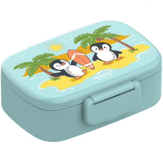 Brotdose Kinder mit Fächern, leicht & auslaufsicher- Pinguin