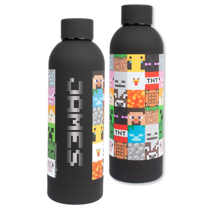 Gourde en acier inoxydable – Minecraft acier inoxydable Bottle – noir