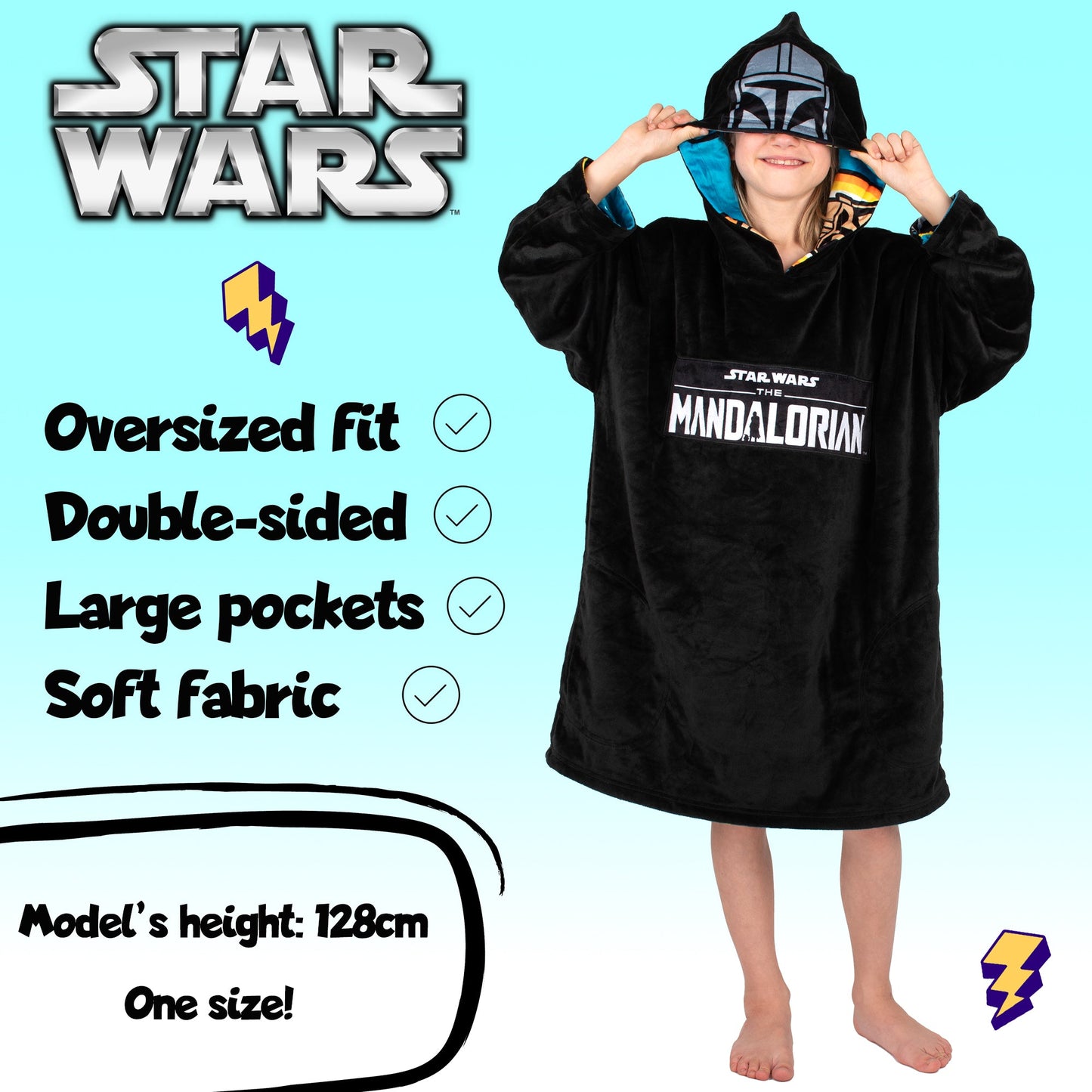 Star Wars Mandalorian Oversized Sweat à capuche Couverture