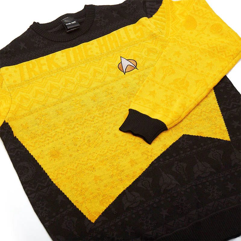 Star Trek gele kersttrui