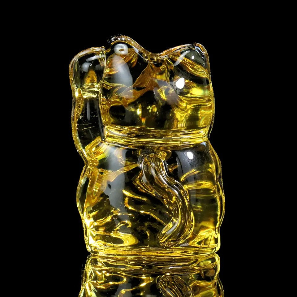 Yellow Lucky Cat Statuette