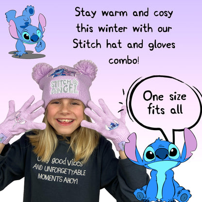 Disney Lilo & Stitch Winter Hat & Gloves Set fille