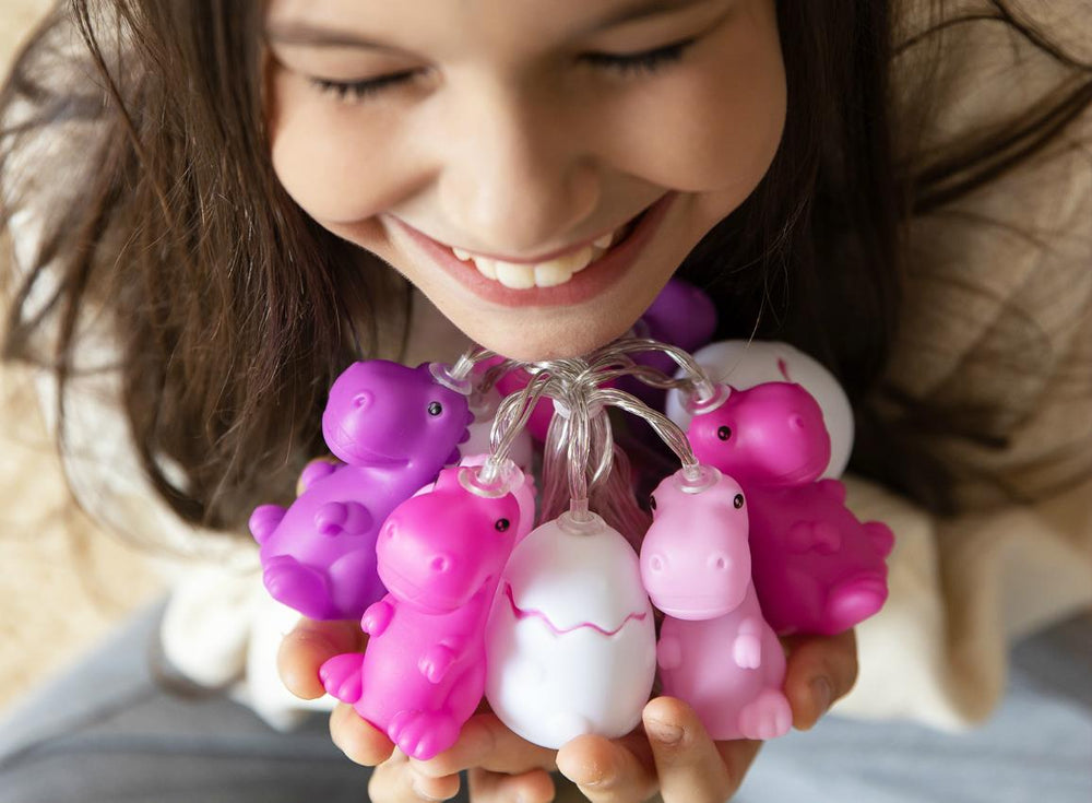 Pink Dinosaur Light Garland