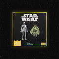 Pin's Star Wars Set 1.35 – 8D8 et Princesse Leia Organa (poncho de combat)