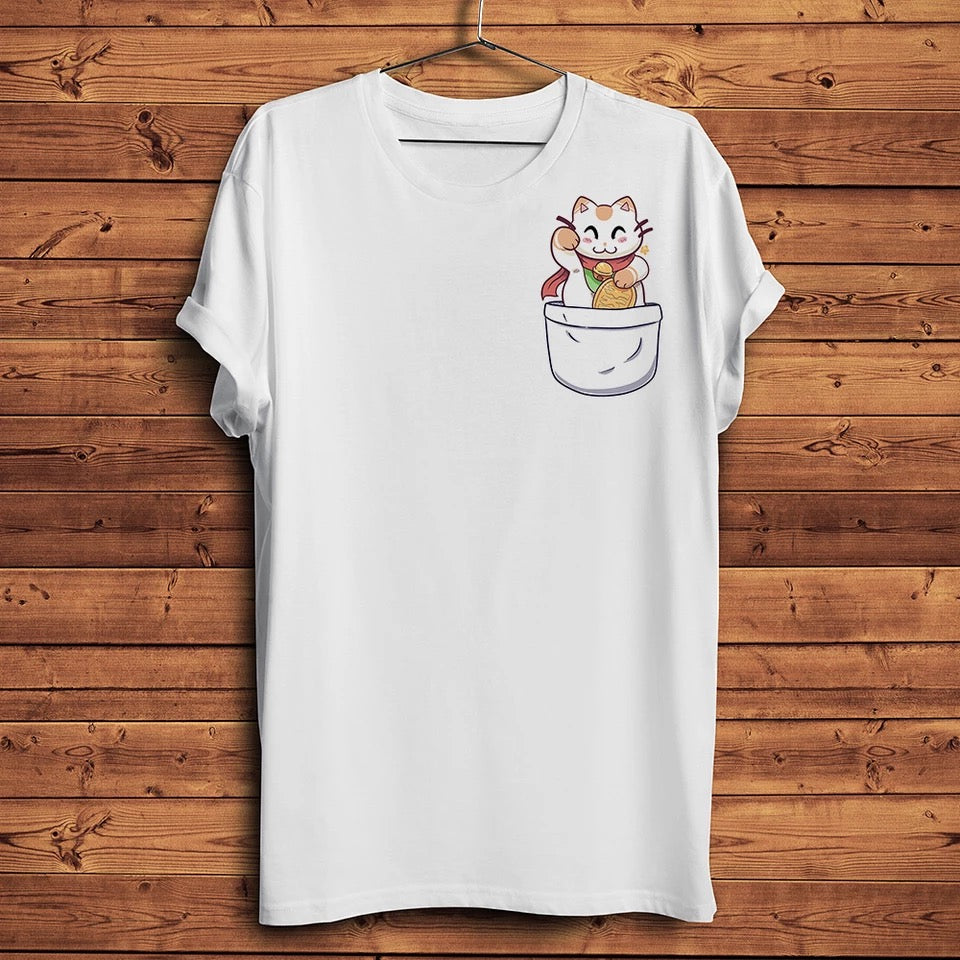 Lucky Cat Pocket T-shirt