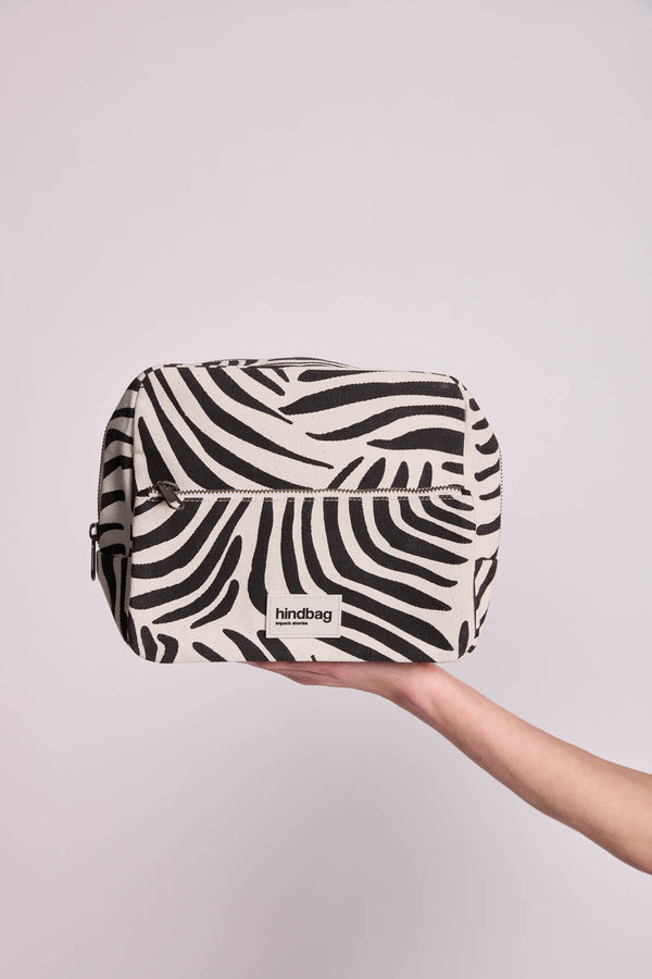 Alix XL Ecru Zebra Toiletry Bag