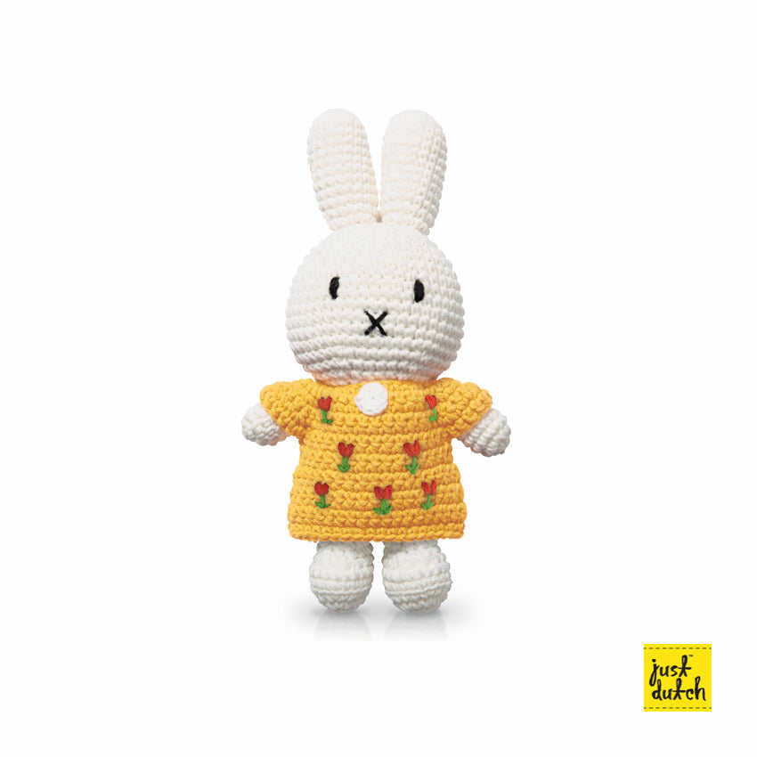 Peluche Miffy - Robe Tulipes Jaune