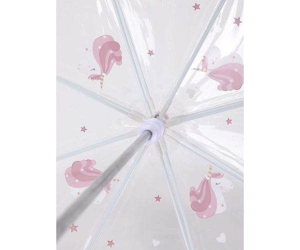 Parapluie Tutete Licorne Magique — vue intérieure des baleines et du motif