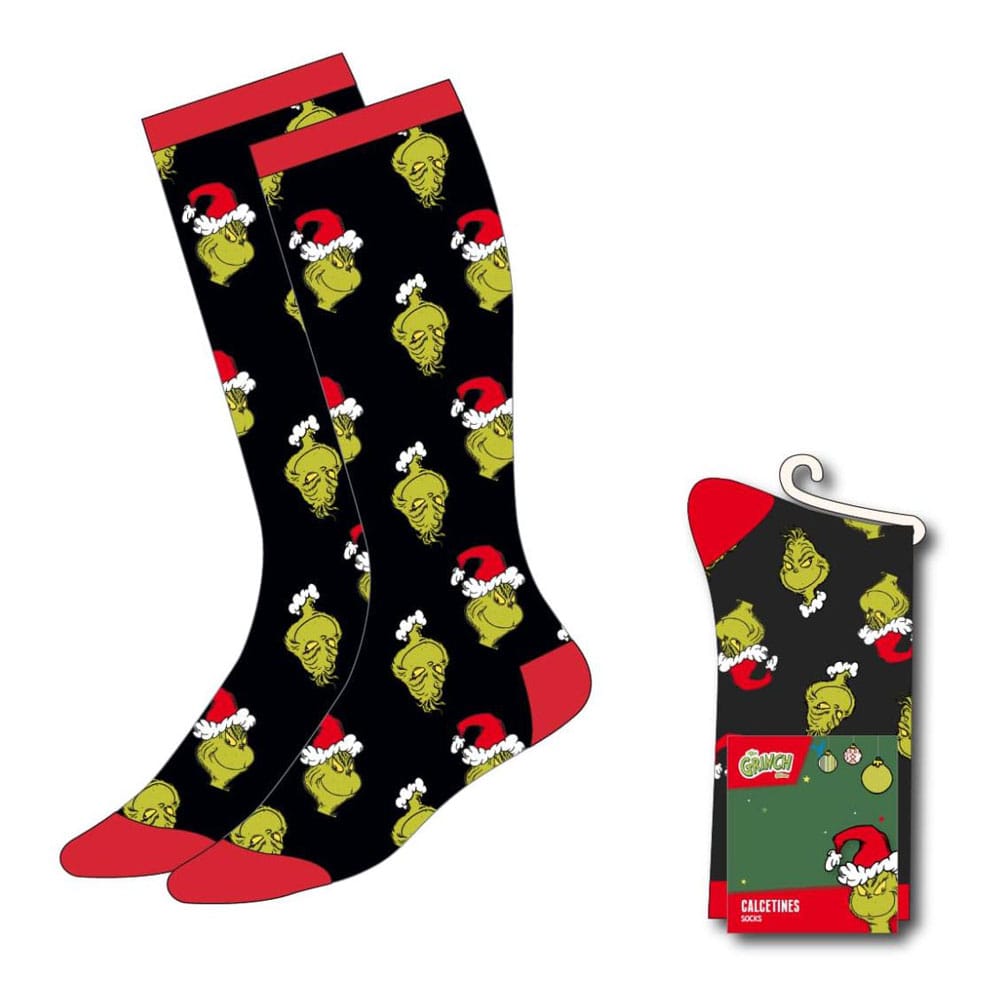 Grinch's Face Socks