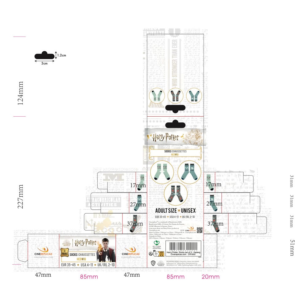 Harry Potter 3-Pack Socks - Hedwig