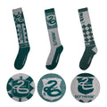 Lot de 3 paires de chaussettes hautes Harry Potter - Serpentard