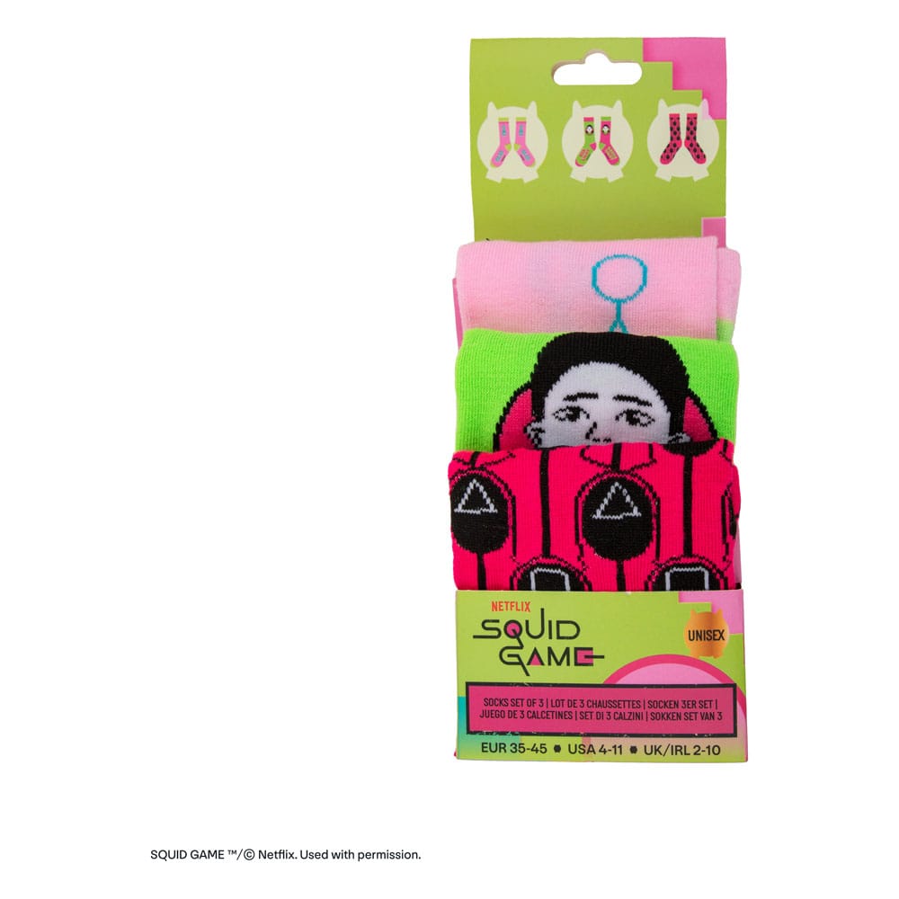 Squid Game pack 3 pairs of socks