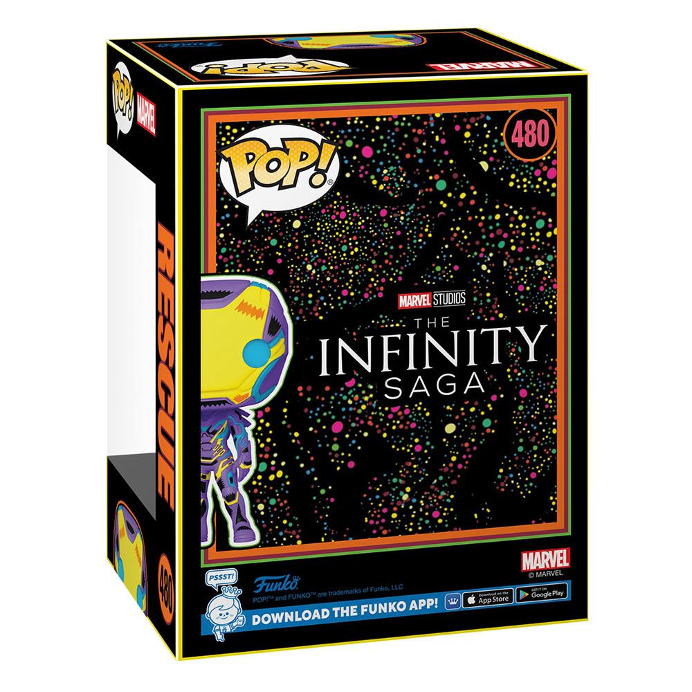 marvel blacklight pop tee set figurine et t shirt rescue 480