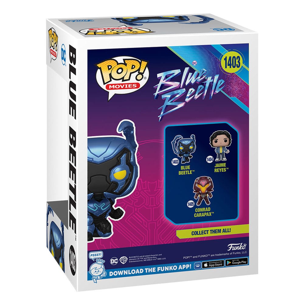 pop blue beetle crouching 1403