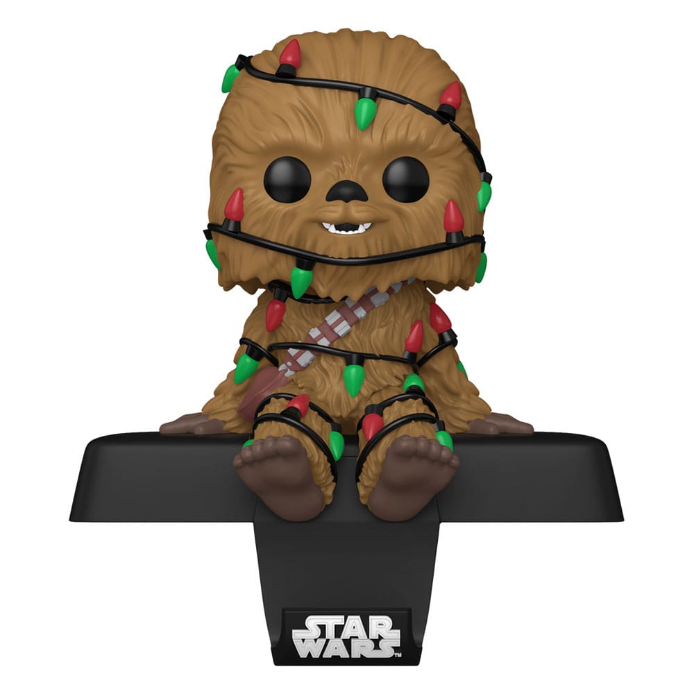 Pop! Chewbacca Stocking Hanger with Christmas Tinsel 