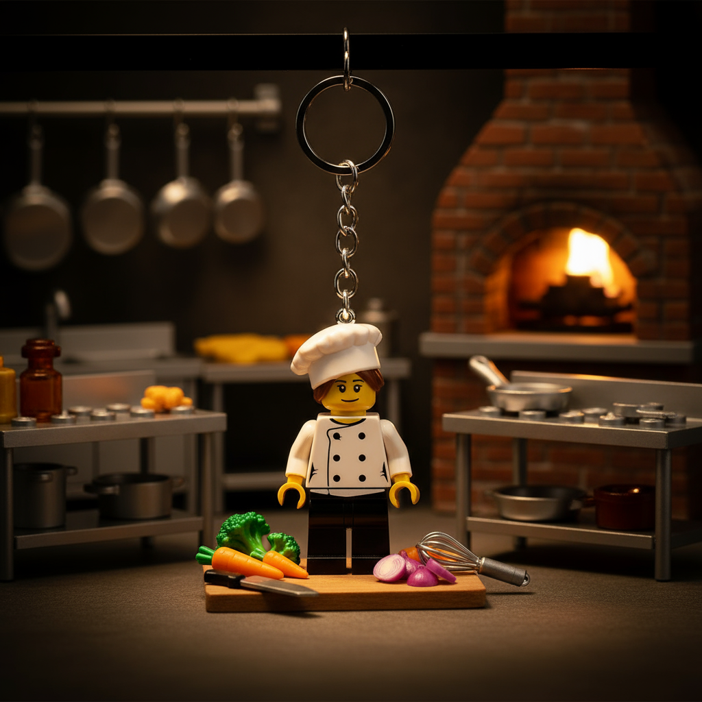 Porte-clés lumineux LEGO - Cheffe