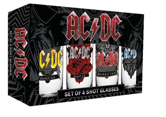 Set of 4 AC/DC shot glasses
