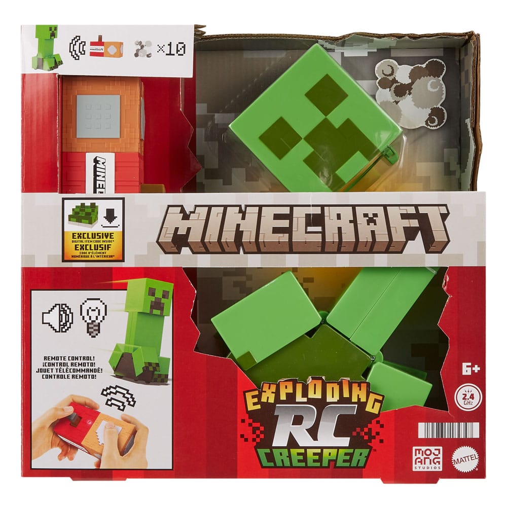 figurine r c minecraft exploding creeper mattel