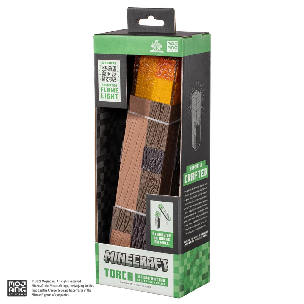 torche lumineuse replique collector minecraft noble collection