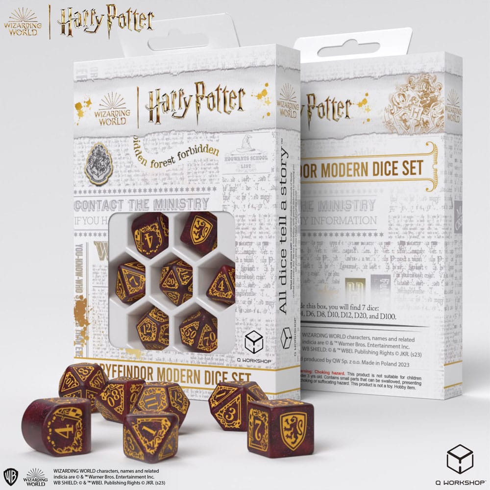 Harry Potter Dice Set - Gryffindor 