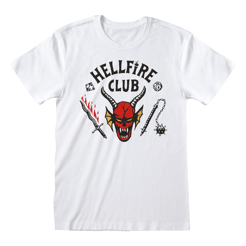T-Shirt Stranger Things - Hellfire Club Blanc