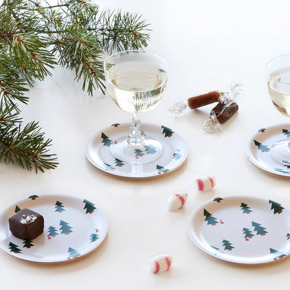 CHRISTMAS FOREST Set of 4 Coasters - 11cm