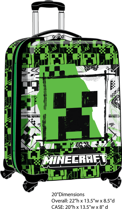 Valise rigide Minecraft Big Face 20 pouces