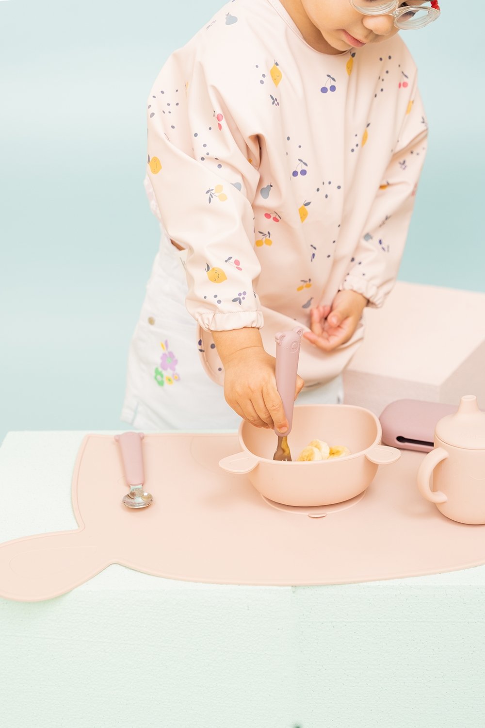 Zoe the Koala Cutlery with Silicone Case Mustard