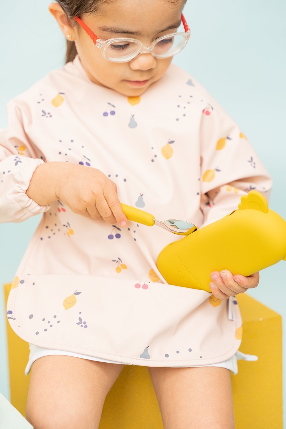 Zoe the Koala Cutlery with Silicone Case Mustard