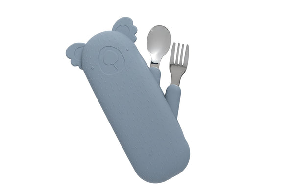 Zoe the Koala Besteck mit Silikonhülle Storm Grey