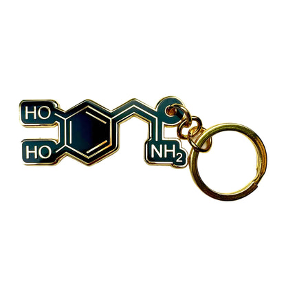 Dopamine Molecule Keychain