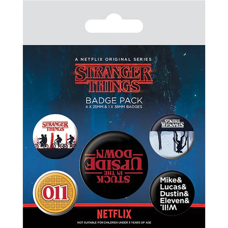 Badges Stranger Things - Upside Down