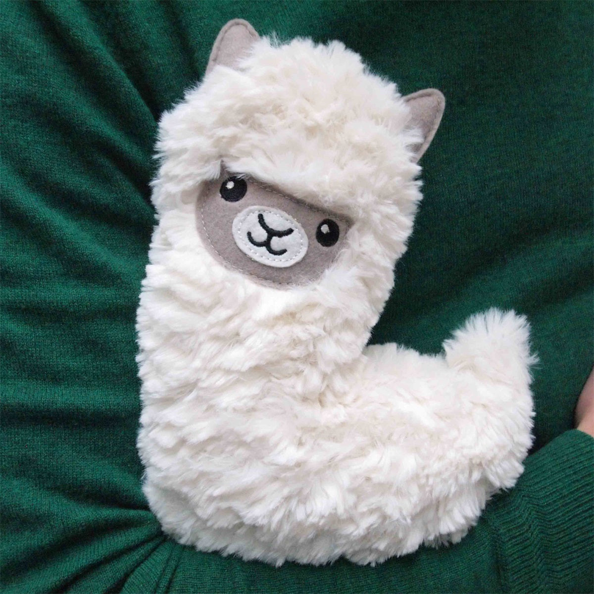 Fluffy Lama hot water bottle to cuddle