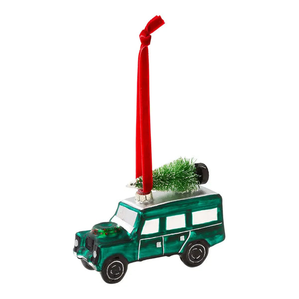 Groene kerstbal van 4x4 cm
