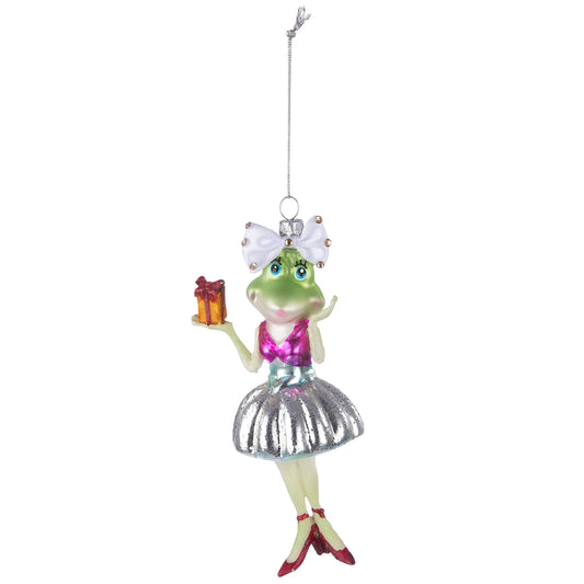 Miss Frog Christmas bauble