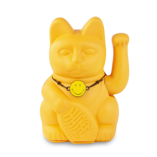 Chat Chanceux Jaune Profond SMILEY Donkey | Boutique d'objets cadeaux designs kokochao.com