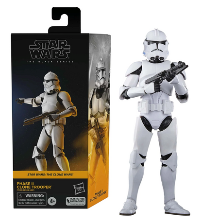 THE CLONE WARS Soldat clone Phase II Figurine Black Series 15cm