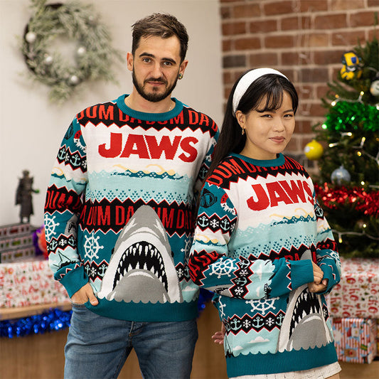 Pull de Noël les Dents de la Mer Jaws Numskull | Pull moche Halloween Funko