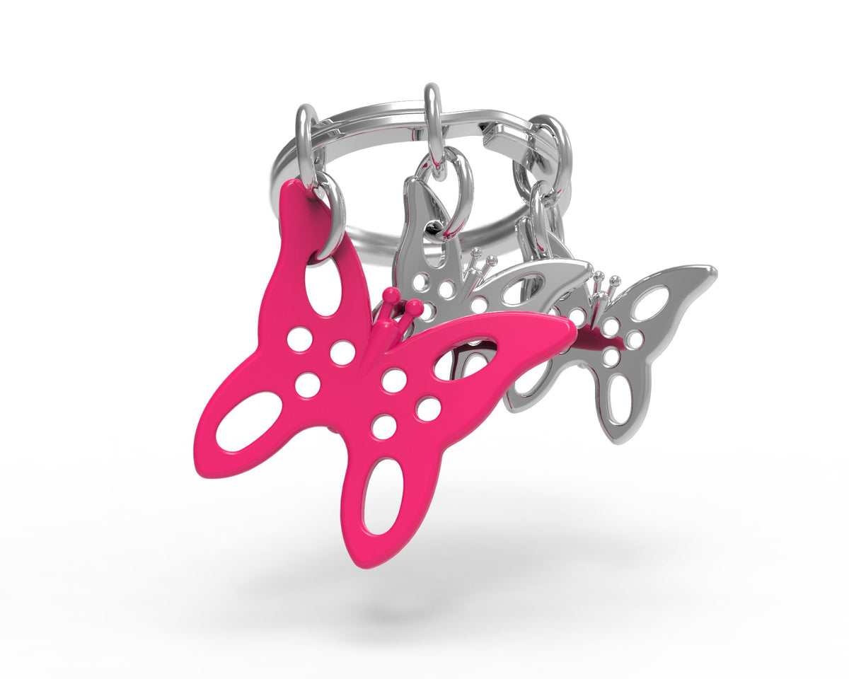 Pink butterfly key door